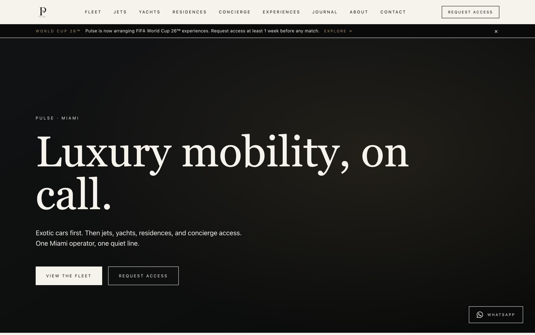 Pulse — Luxury Mobility · Web